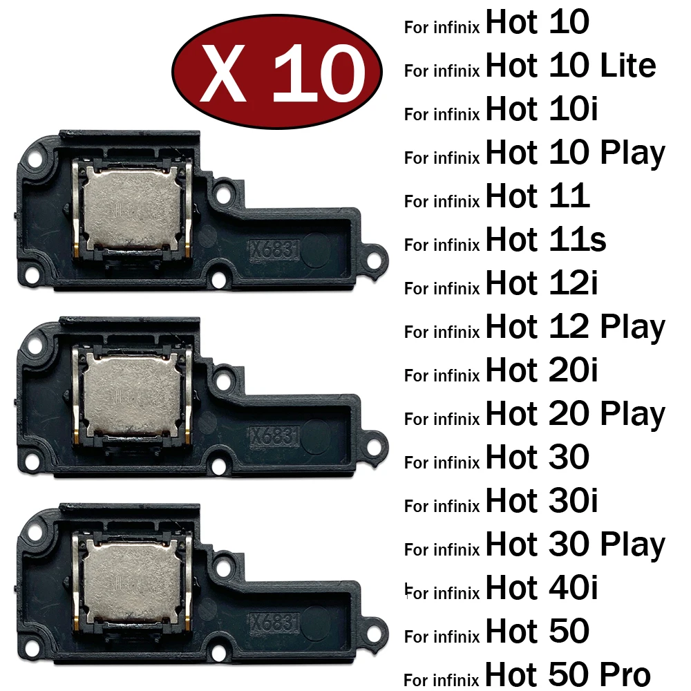 

10Pcs, Loud Speaker Buzzer Ringer Loudspeaker Flex Cable For infinix Hot 10 10i 11 11s 12 12i 20 20i 30 30i 40i 50 Play Lite Pro