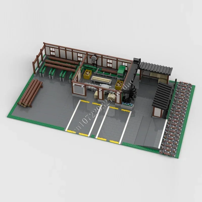 6617PCS 목재 밀 모듈 형 MOC 크리 에이 티브 스트리트 뷰 모델 빌딩 블록 아키텍처 DIY 교육 조립 모델 장난감 선물