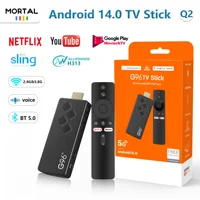 Precio de fábrica: Android 14 TV Stick Mortal Q2 Control remoto por voz 8K Video 4K BT5.0 Wifi6 Netflix YouTube Transmisión rápida vs Fire TV Stick