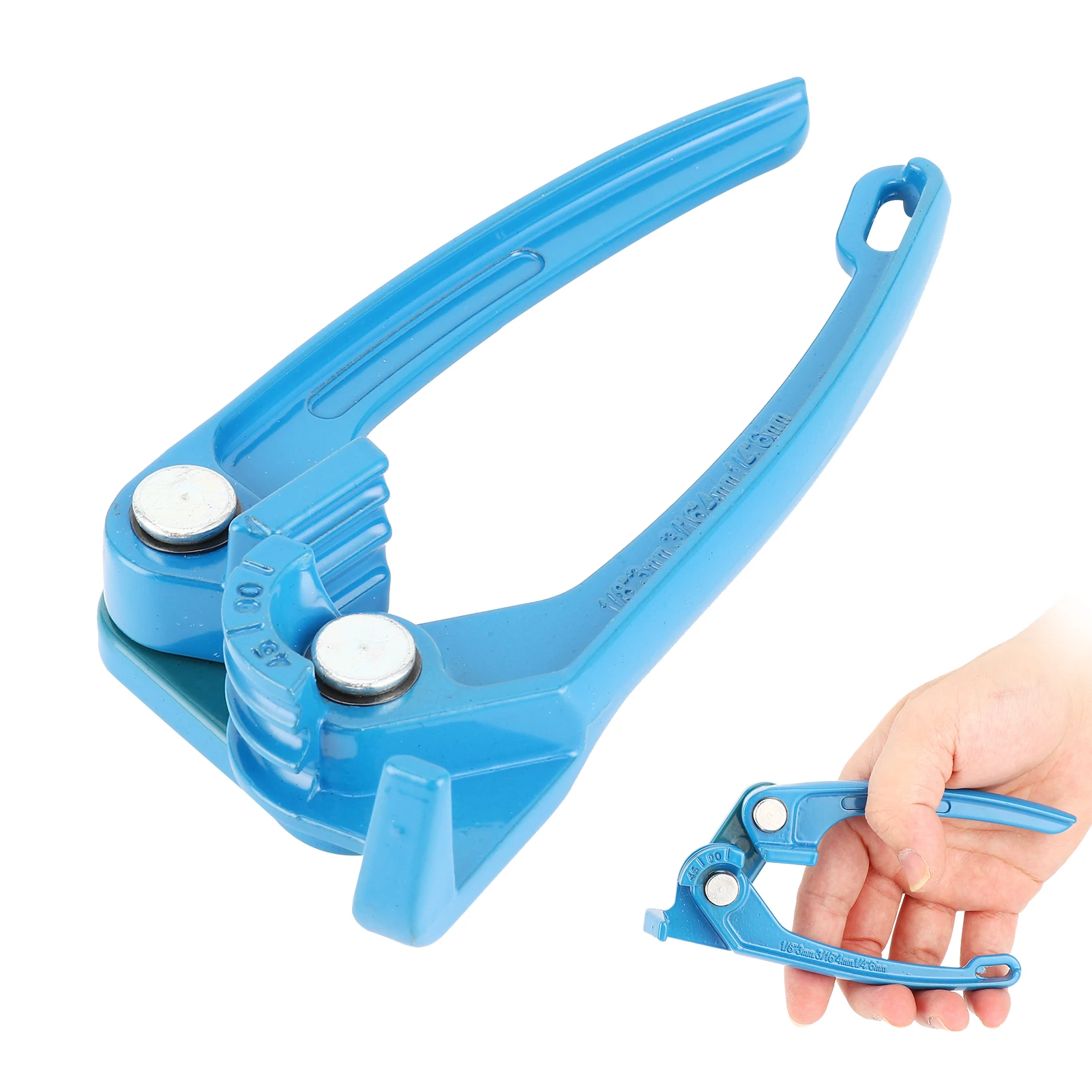 1/8in 3/16in 1/4in Tube Bender Tubing Fuel Brake AC Refrigerant Line Bending Tool Blue Tube Bender Pipe Bender 1/8in Tube Bender view 3