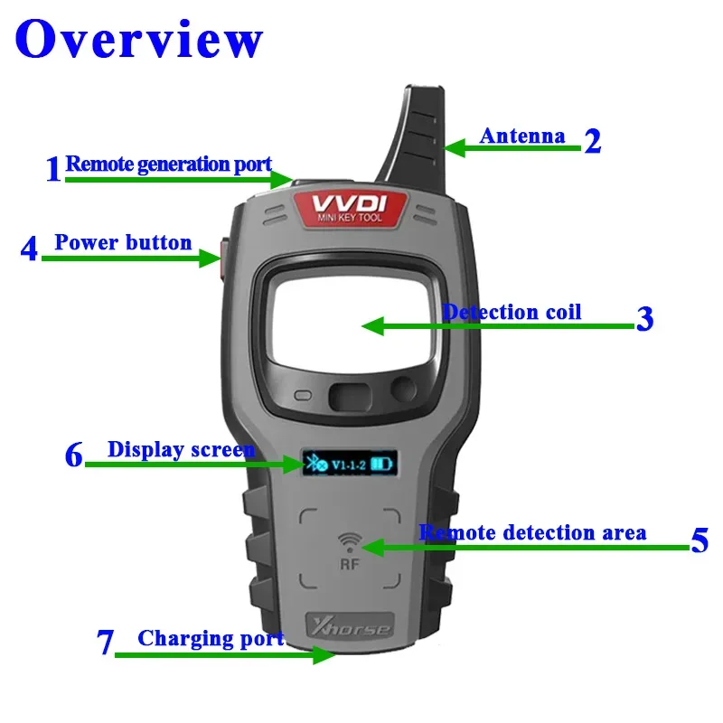 Xhorse VVDI Mini Key Tool Car Key Programming Reader With 96bit 48-Clone Function and Token Global Version Smart Key Programmer