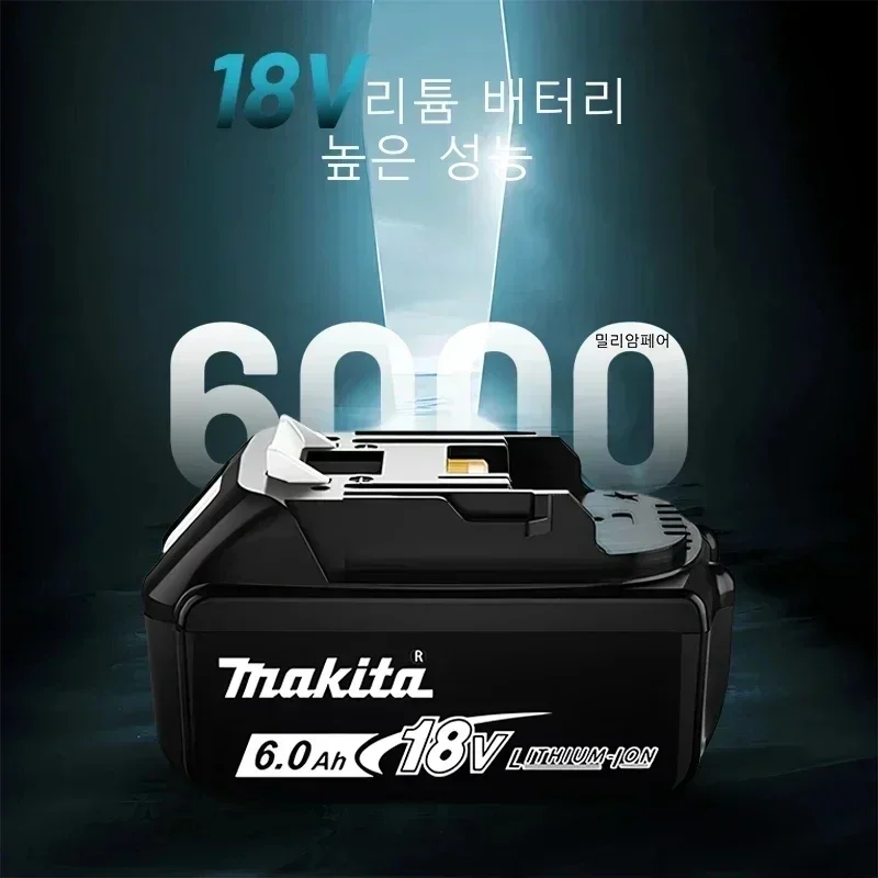 6Ah 100% Original Makita 18V Battery BL1860B Rechargeable Lithium-Ion Battery for Makita 18V Power Tools Replace the Battery.