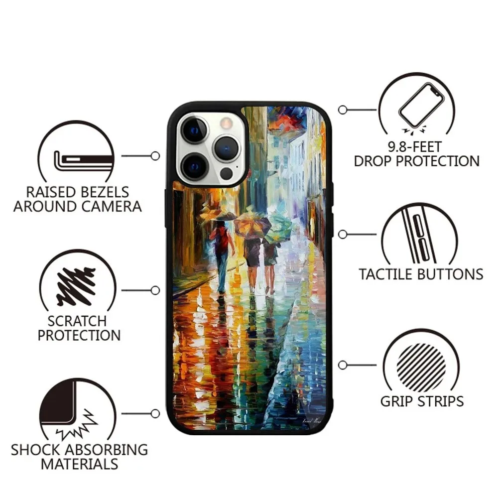 L-Leonid Afremov Painting Phone Case Strong Magnetic For IPhone16,15,14,13,Pro,Max,Plus,11,12,Mini For Magsafe Wireless Charging