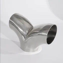 SUS 304 Stainless Steel Sanitary Butt Welded Y-bend 3-way Tube OD 19-102mm Accessories Separator Homemade Beer Wine