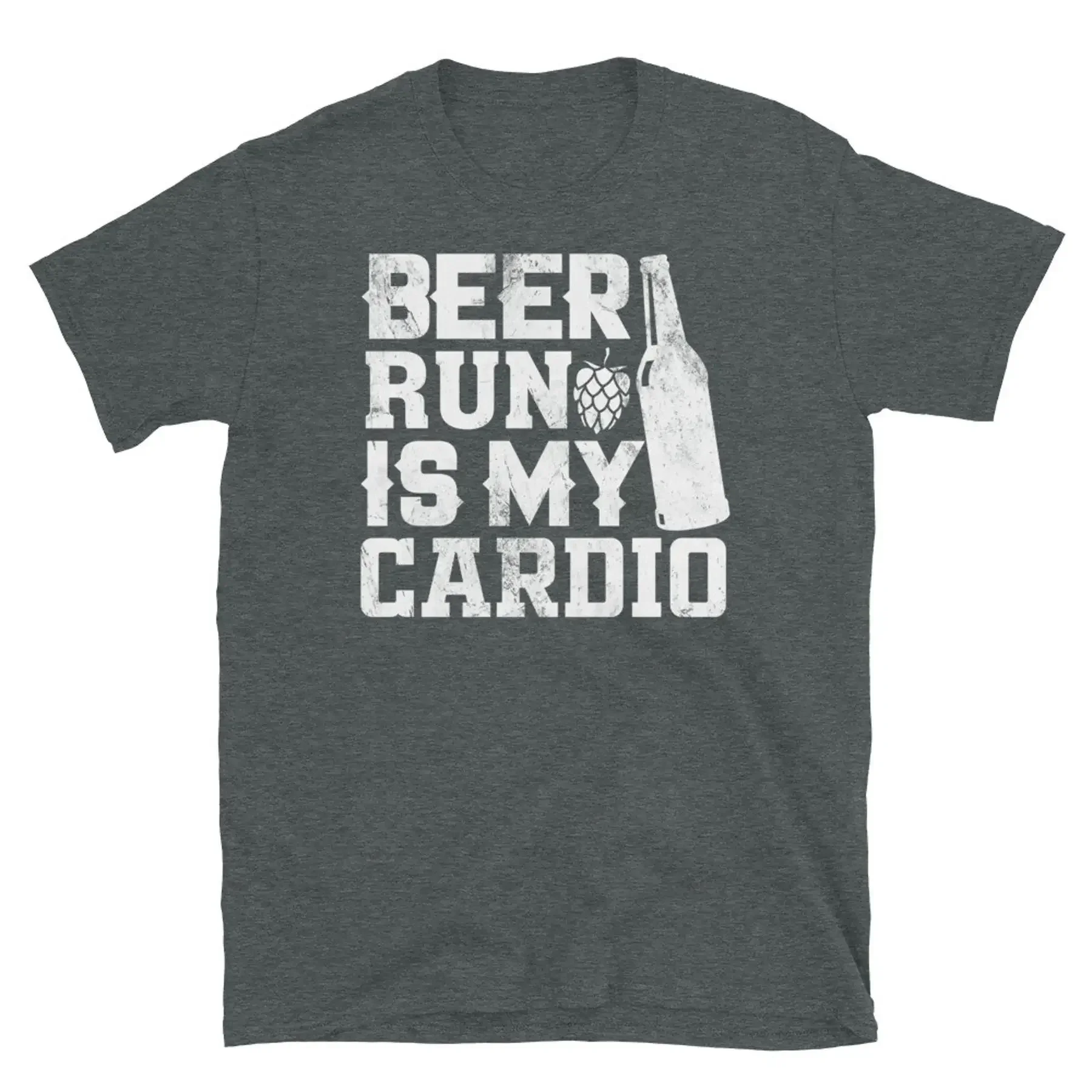 Beer Run Is My Cardio Bartender Hops Brewing Lager Short Sleeve Unisex T Shirt