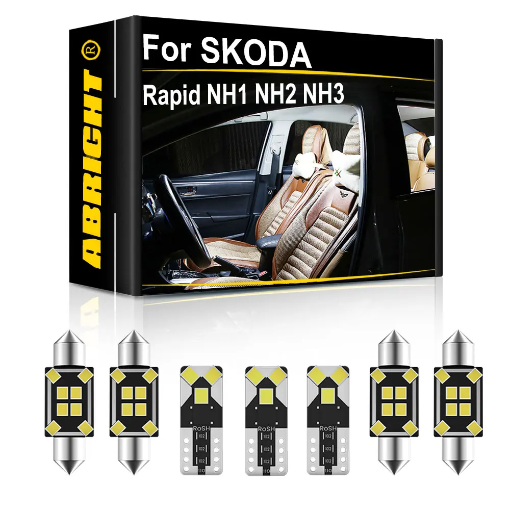ABRIGHT Car Interior LED Light Canbus For SKODA Rapid NH1 NA/NH2 NH3 2011 2012 2015 2017 2018 2019 2020 2021 2022 2023 2024 2025