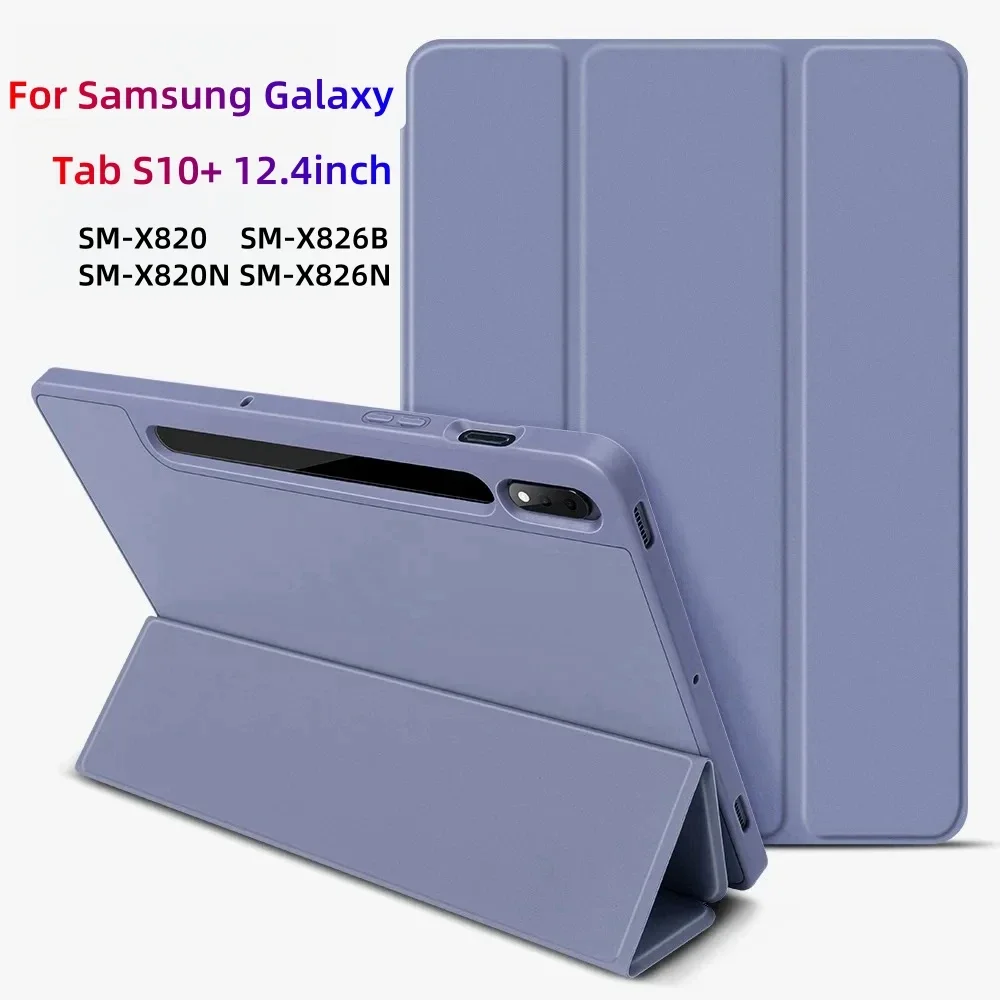 

For Samsung Galaxy Tab S10+ 12.4" 2024 Case TPU Soft Case with Pen Slot Tablets Cases S9 Plus S9 FE 10.9in S6 Lite 10.4in cover