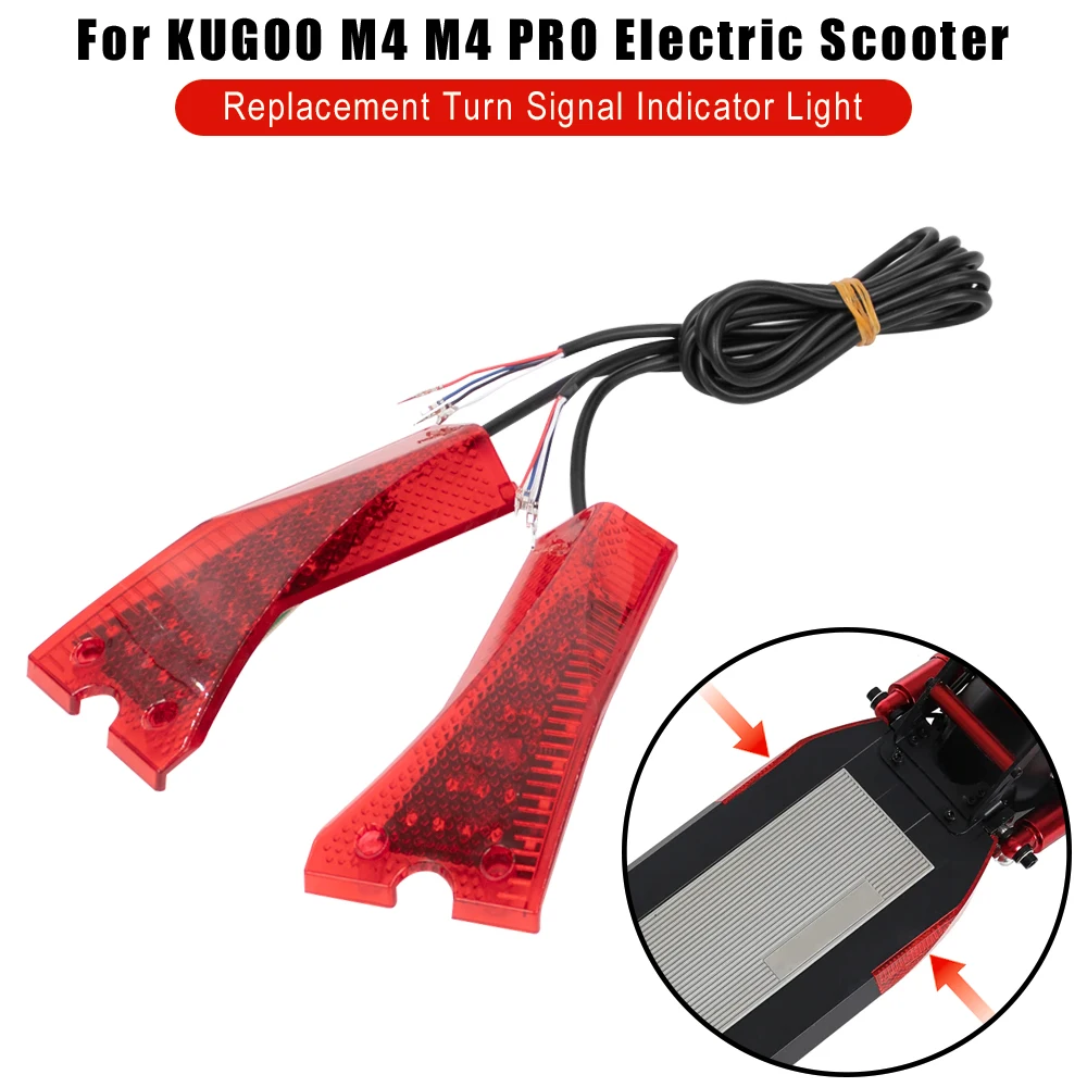 Rear Side Panel LED Light for Kugoo M4 M4 Pro Turn Signal Lamp Safty Warning Brake Light Electric Scooter Replacement Spare Part