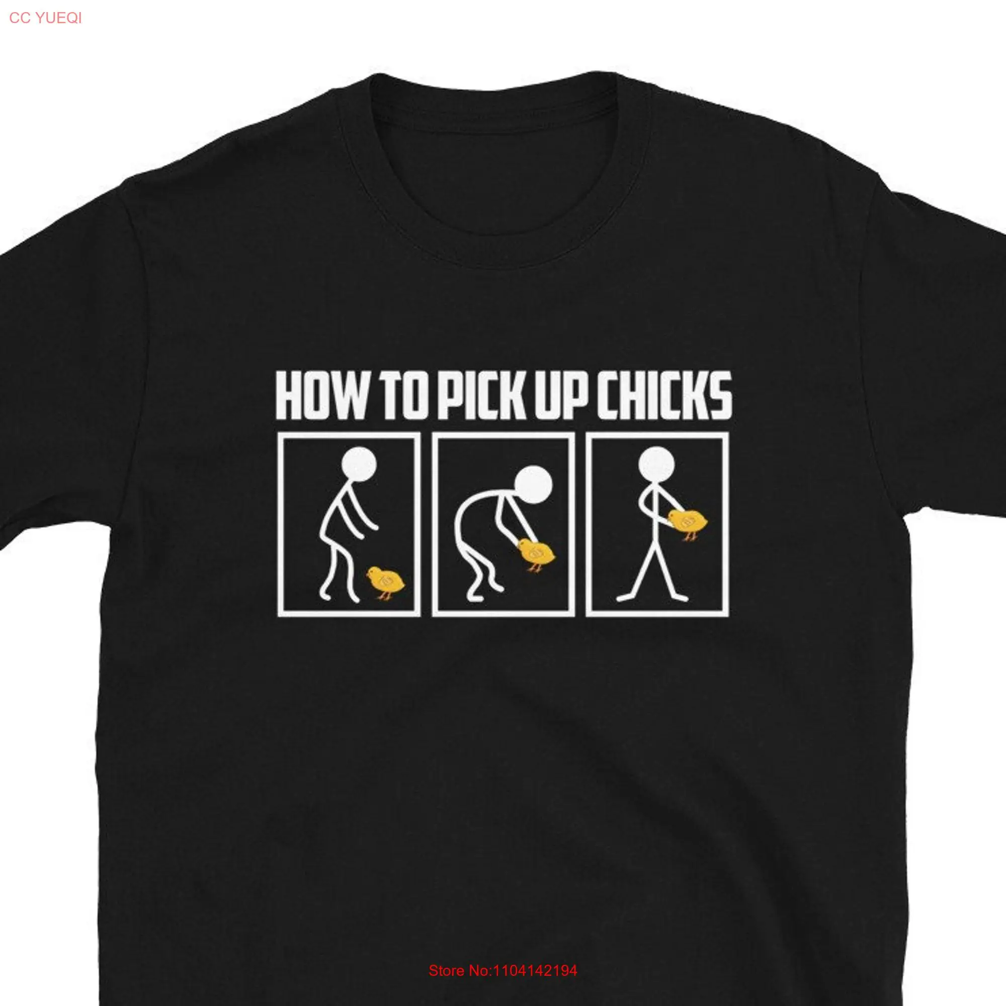 How to Pick Up Chicks T Shirt Funny Geek Humour Mens Joke long or short sleeves