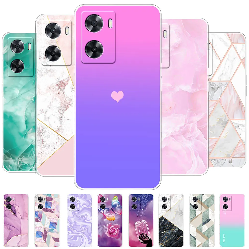 For OPPO A57S Case A57e A17 Back Cover TPU Soft Silicone Phone Case For OPPO A57 A77 4G Coque Transparent Cover A57 A77 5G Funda