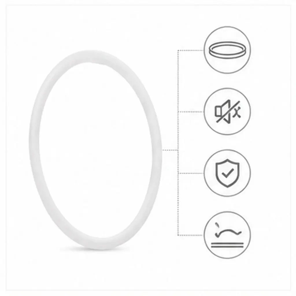 15.5cm Silicone Meat Grinder Sealing Ring Universal Replacement Gasket for Home Grinding Machines Flexible Bendable Quiet Stable