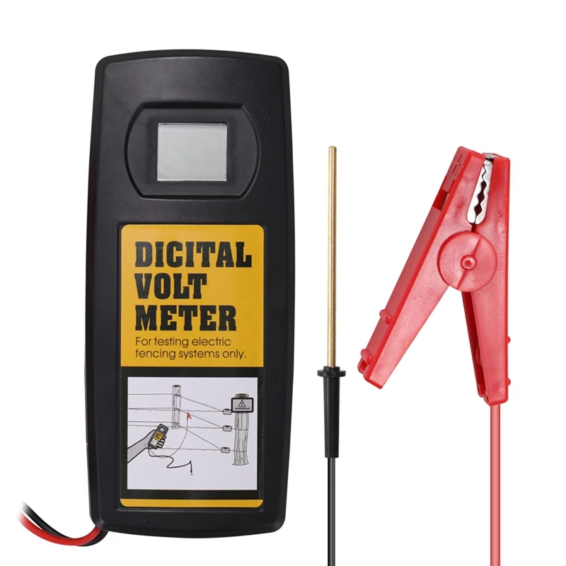 9.9KV Digital Fence Tester Home Garden Horse Livestock Electric Fence Voltmeter LCD Display With Backlight