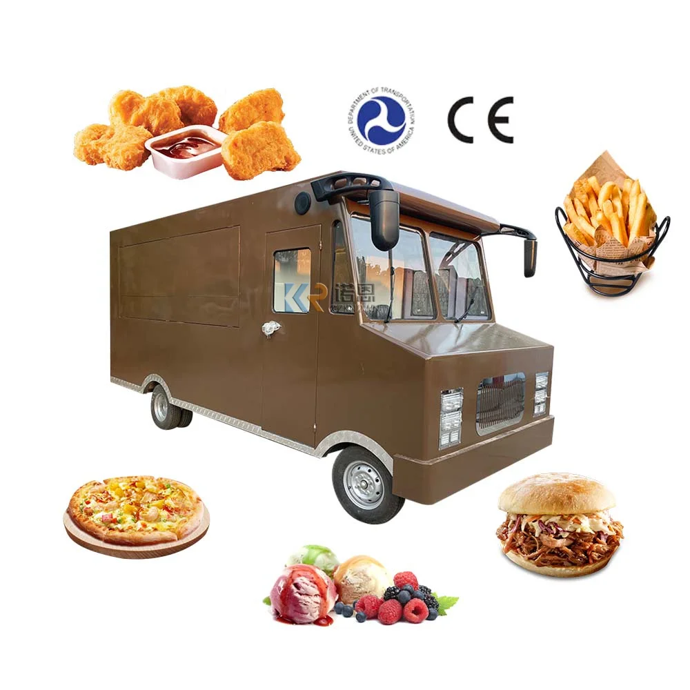 موبايل مطبخ وجبة خفيفة شاحنة شواء الغذاء عربات كونسيرك الشارع الغذاء مركبة المقلاة العميقة الكهربائية عربة شاحنة