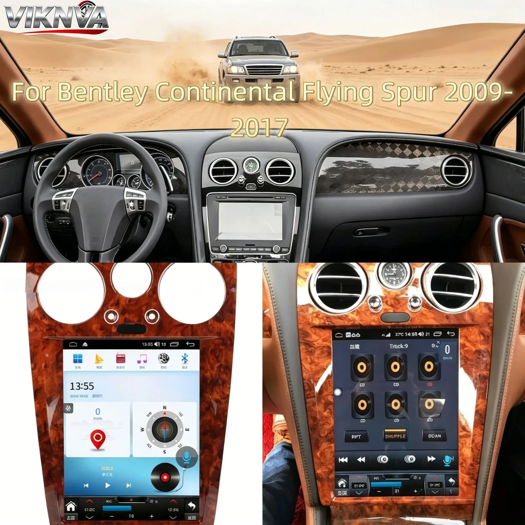 

For Bentley Continental Flying Spur 2009-2017 2Din Android 256G Car Radio Stereo DVD GPS Navigation Multimedia Player Head Unit