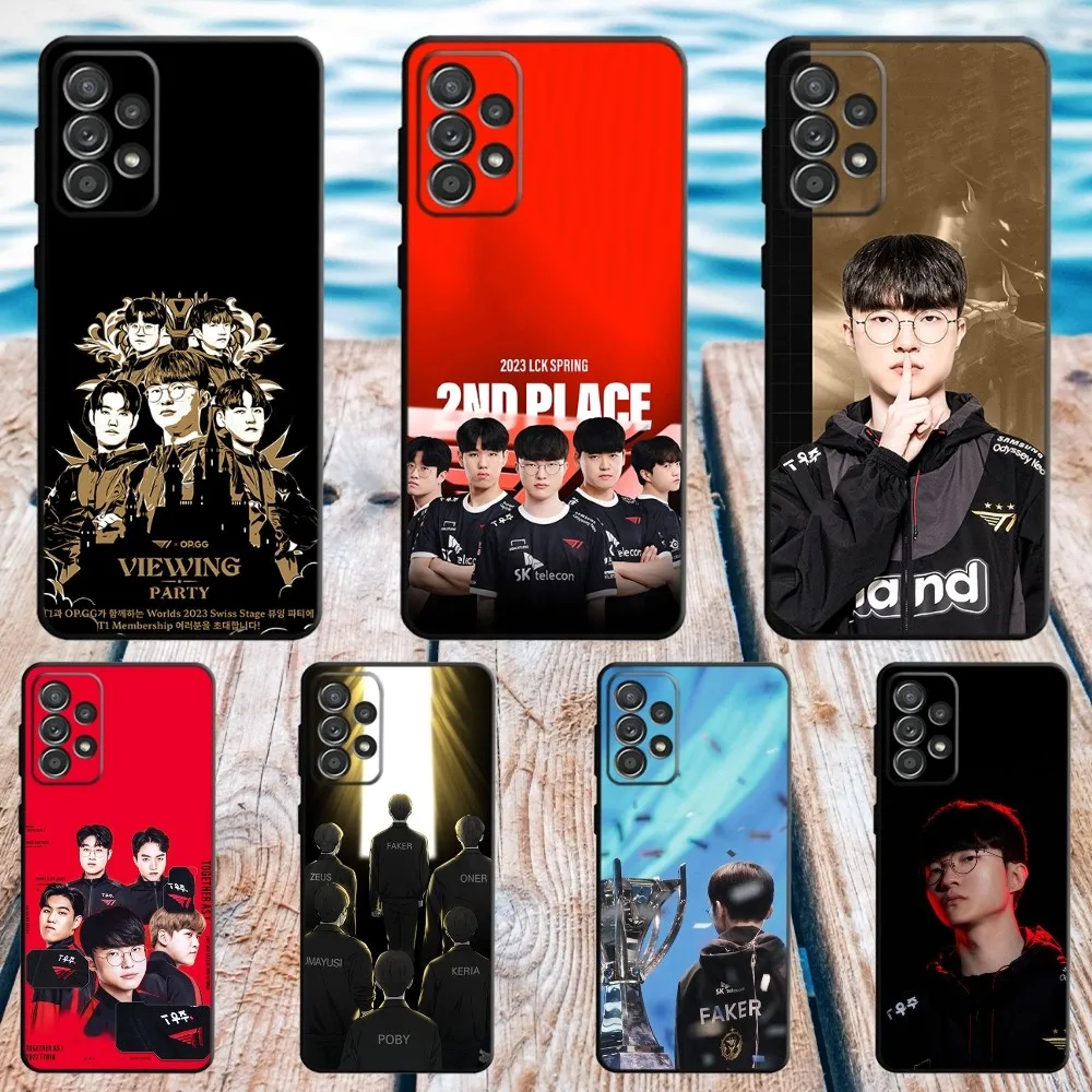 Чехол для телефона T1 Team L-Lols LPL для Samsung S21,S22 Ultra,S20,S30 plus,S22 plus,S23,S30, Ультратонкий силиконовый чехол