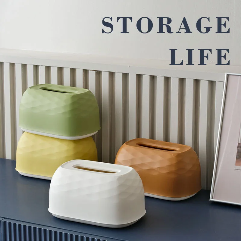 Simple Plastic Paper Towel Box Large Capacity Napkin Holder Automatic Lift Spring Tissue Paper Case Napkin Storage Container