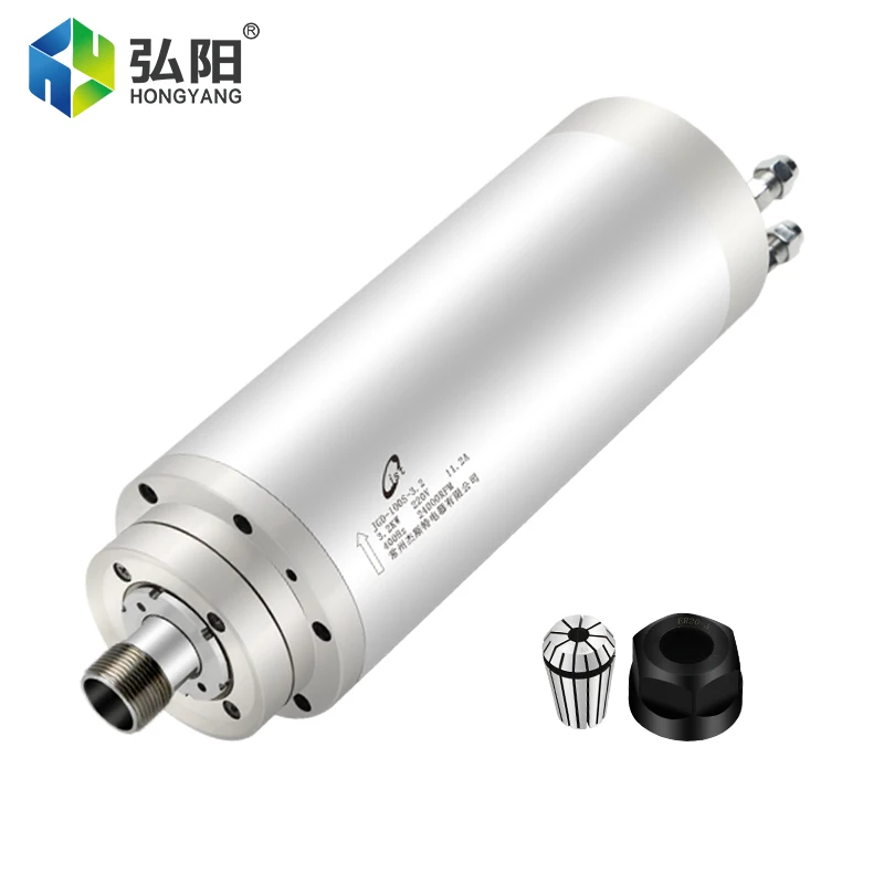 CNC Machine 3.2KW 380V 220V Water-Cooled Spindle Motor ER20 Holder D100mm 24000rpm 4pcs Bearing For CNC Router Stone Engraving