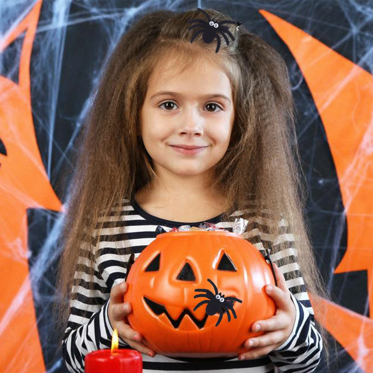 

4pcs Scary Spider Hairpin for Halloween Costume Kids Accessories Girls Black Hair Decorations Women Spider Headdress Festive