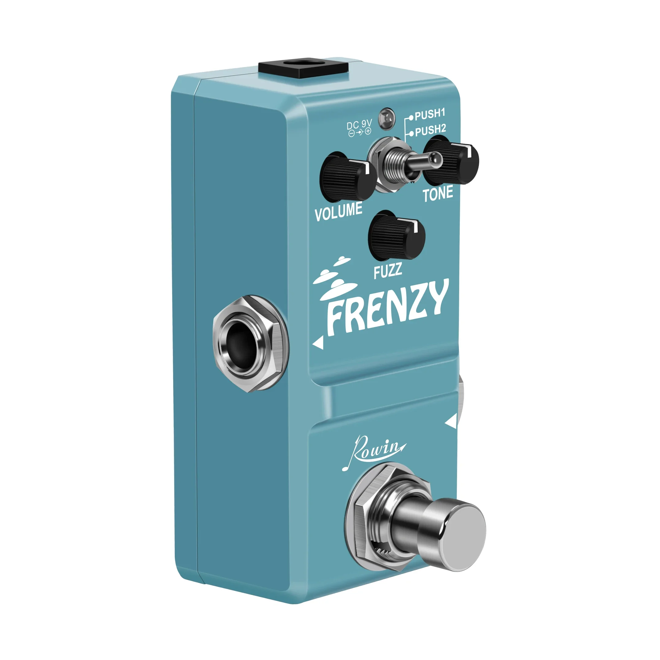 Rowin Mini Guitar Pedal LN-322 FRENZY Classic Fuzz Tone Creamy Violin-Like Sound Full Metal Shell 2 Modes For Bass Guitars pedal