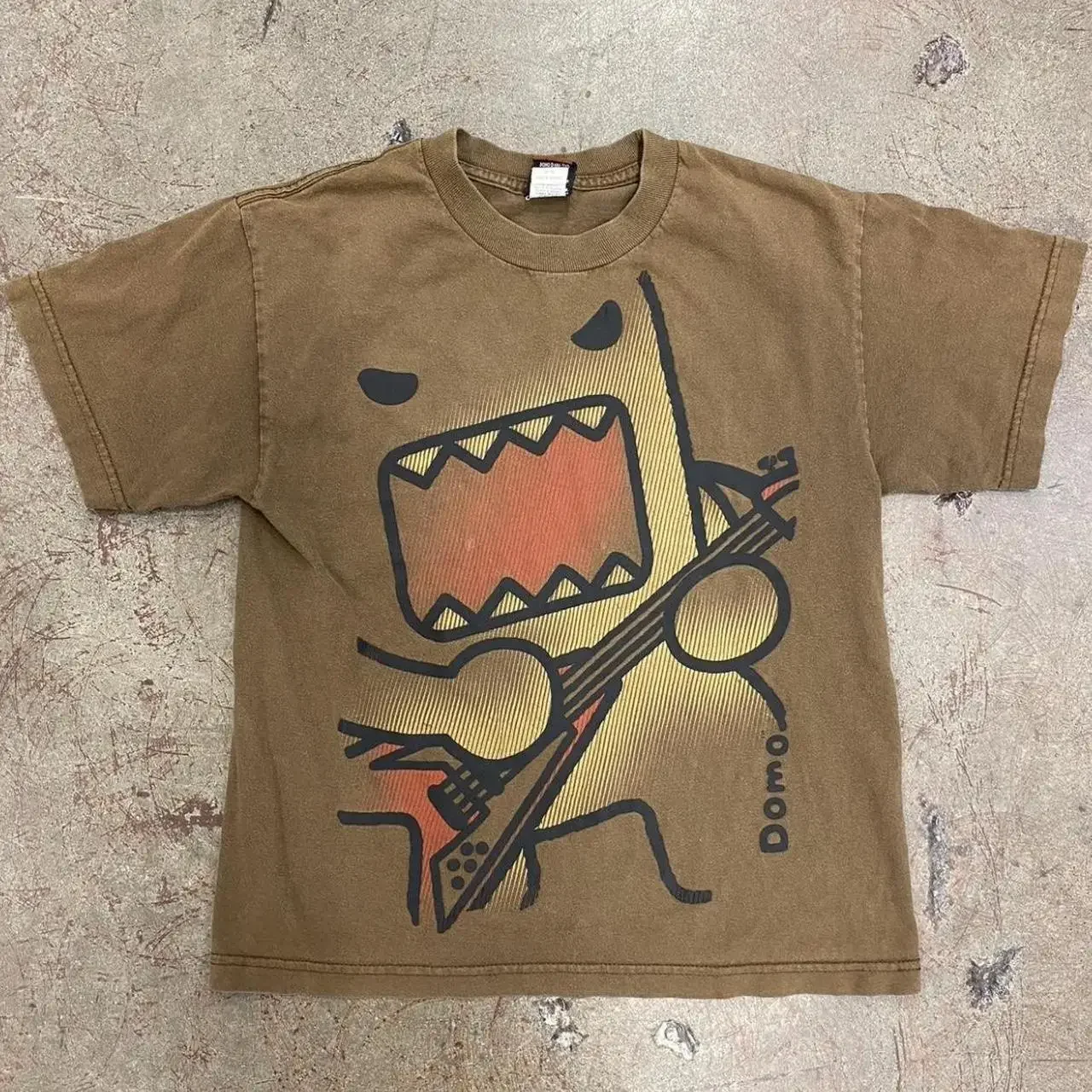 Hip Hop Cartoon Graphic Printed Brown T Shirts Personality Trend Versatile Couple Cotton Short Sleeve Y2k Casual Women Clothes