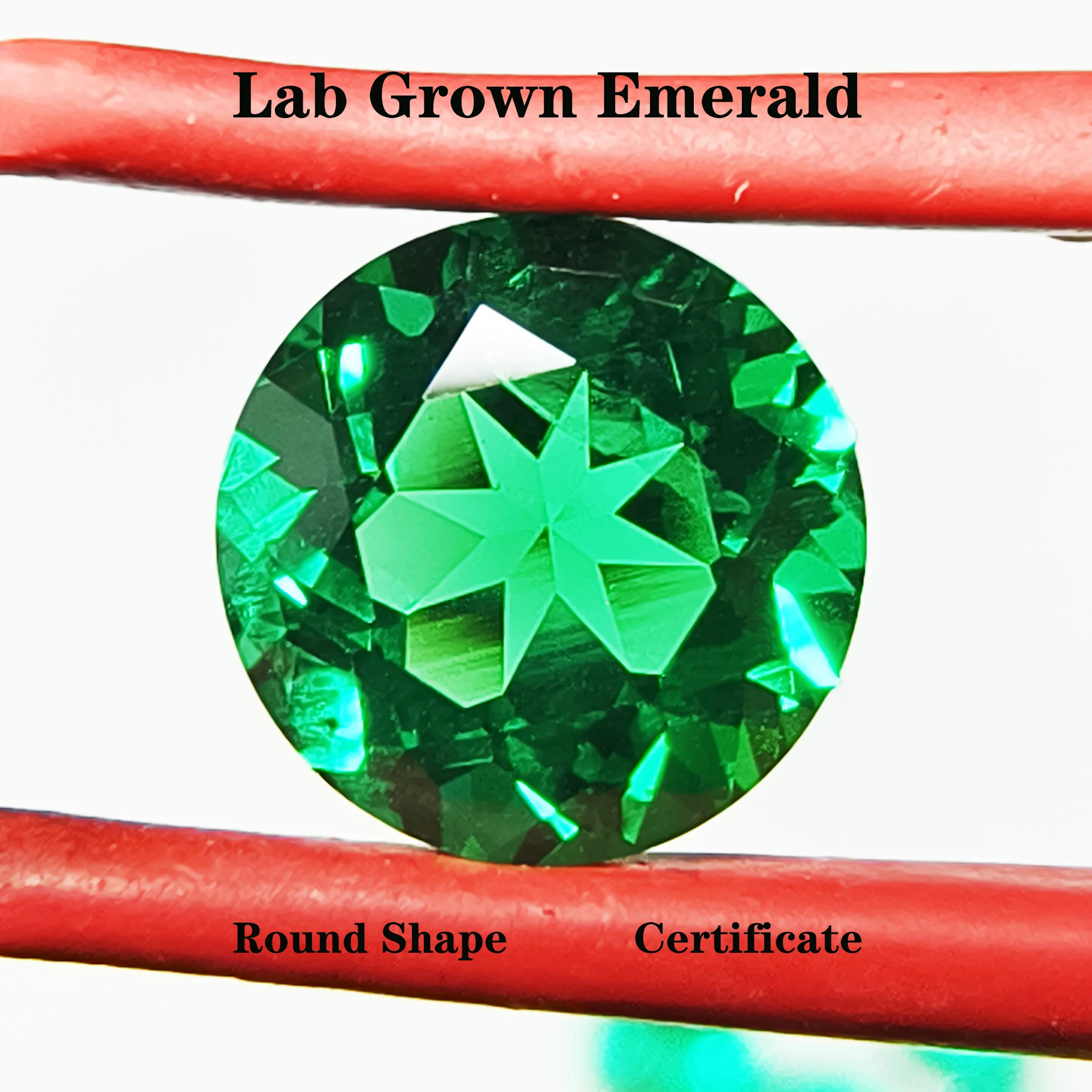 

Lab Grown Columbia Emerald Round Shape Charms Gemstone Hand-cut Beads for Diy Advanced Charm Jewelry Rings Making Certificate