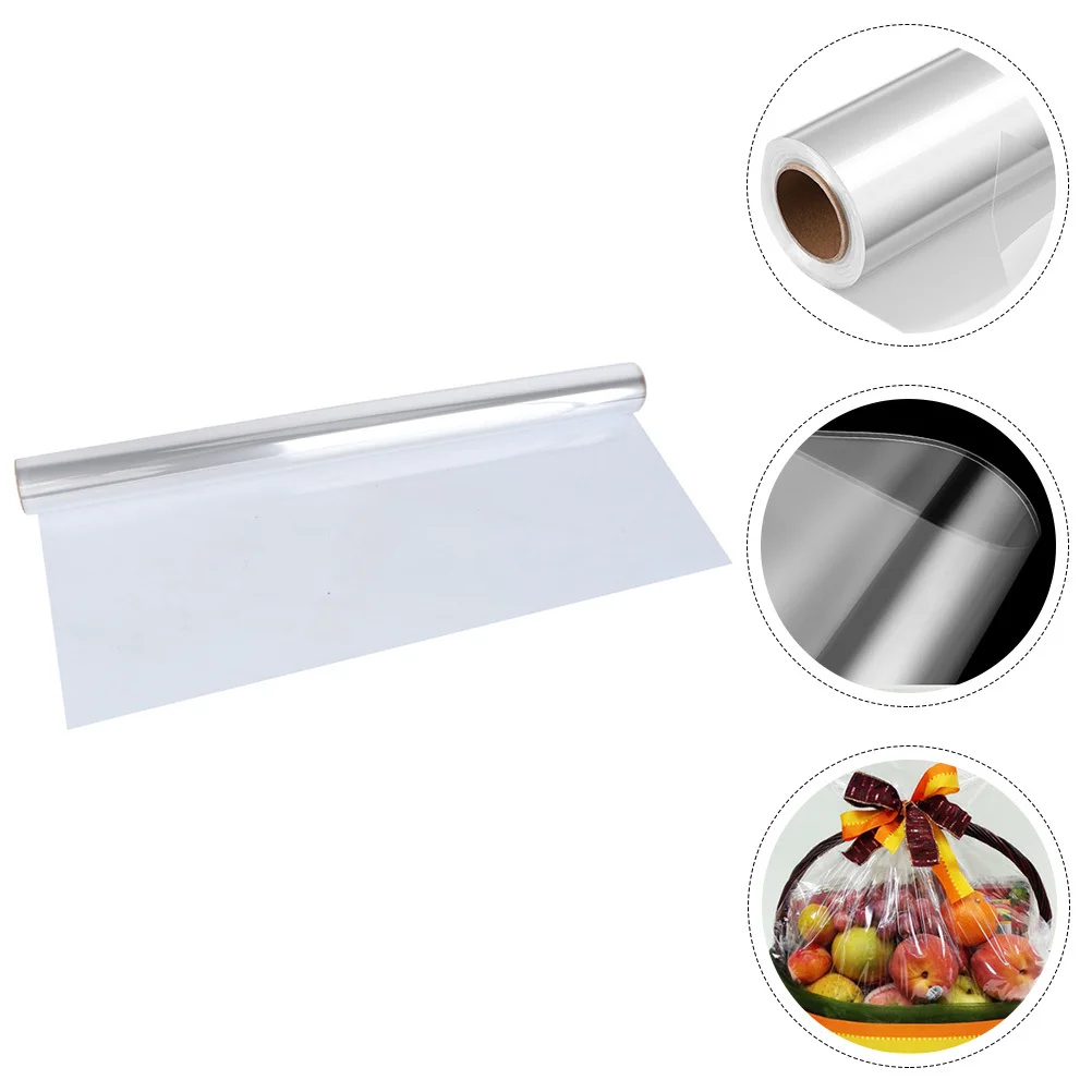 1 لفة ورق تغليف زهرة السيلوفان الشفاف لتقوم بها بنفسك مواد باقة الأزهار التعبئة فيلم لوازم تغليف الهدايا #3