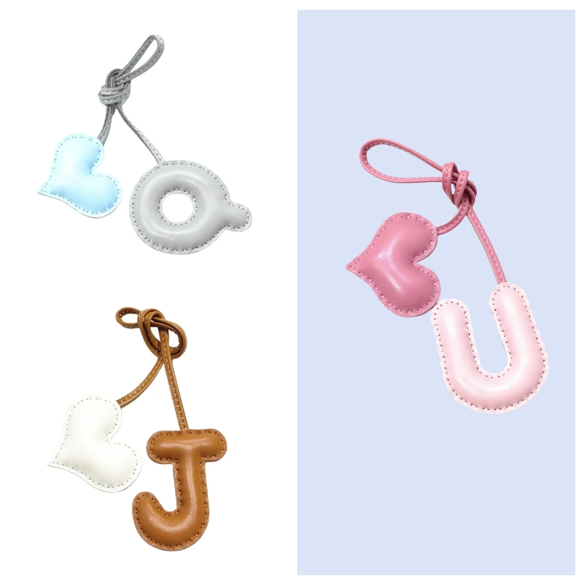 Moda chaveiros saco pingente para longo charme pele de carneiro carta amor pingente, carro high-end chaveiro acessório