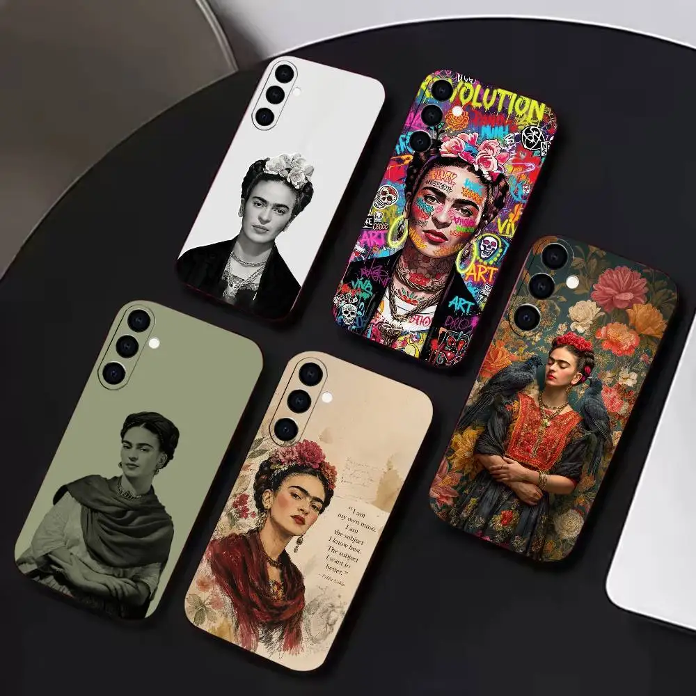 Viva La Frida Kahlo  Phone Case For Samsung A72,A71,A72,A70,A53,A52,A51, Black Soft Cover TPU