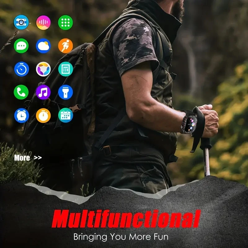 2025 nuevo reloj inteligente para deportes al aire libre con linterna LED pantalla de 2,01 pulgadas batería grande impermeable BT llamada reloj inteligente para Xiaomi