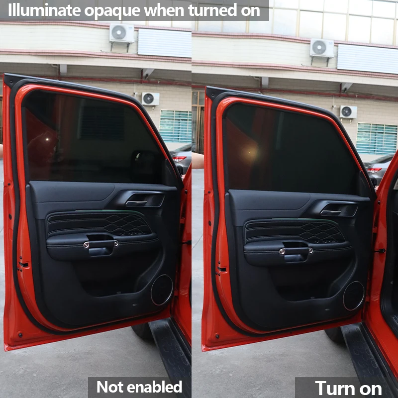 2PCS Black PDLC Electric Smart Tint Film Switchable Dimming Privacy Protective Film for Van SUV Car Side Windows view 4