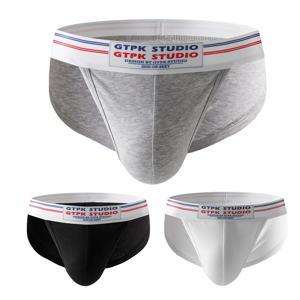 

1 шт., мужские трусы, сексуальное нижнее белье, мужские трусы, треугольные брюки с высокой вилкой, дышащие хлопковые мужские трусы