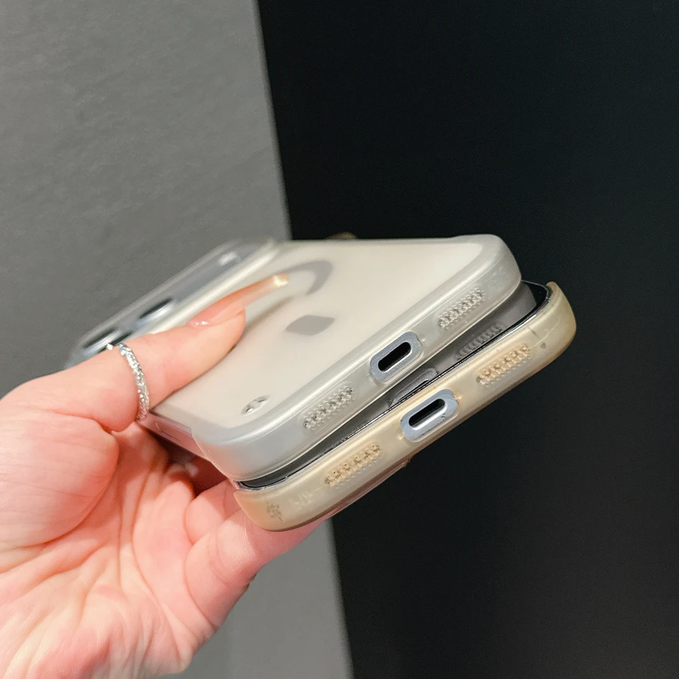 Funda ultrafina sin marco para iPhone 17 Pro Max Air 14 15 Plus 11 13 12 16 Pro, con imán para MagSafe, mate y protectora 5