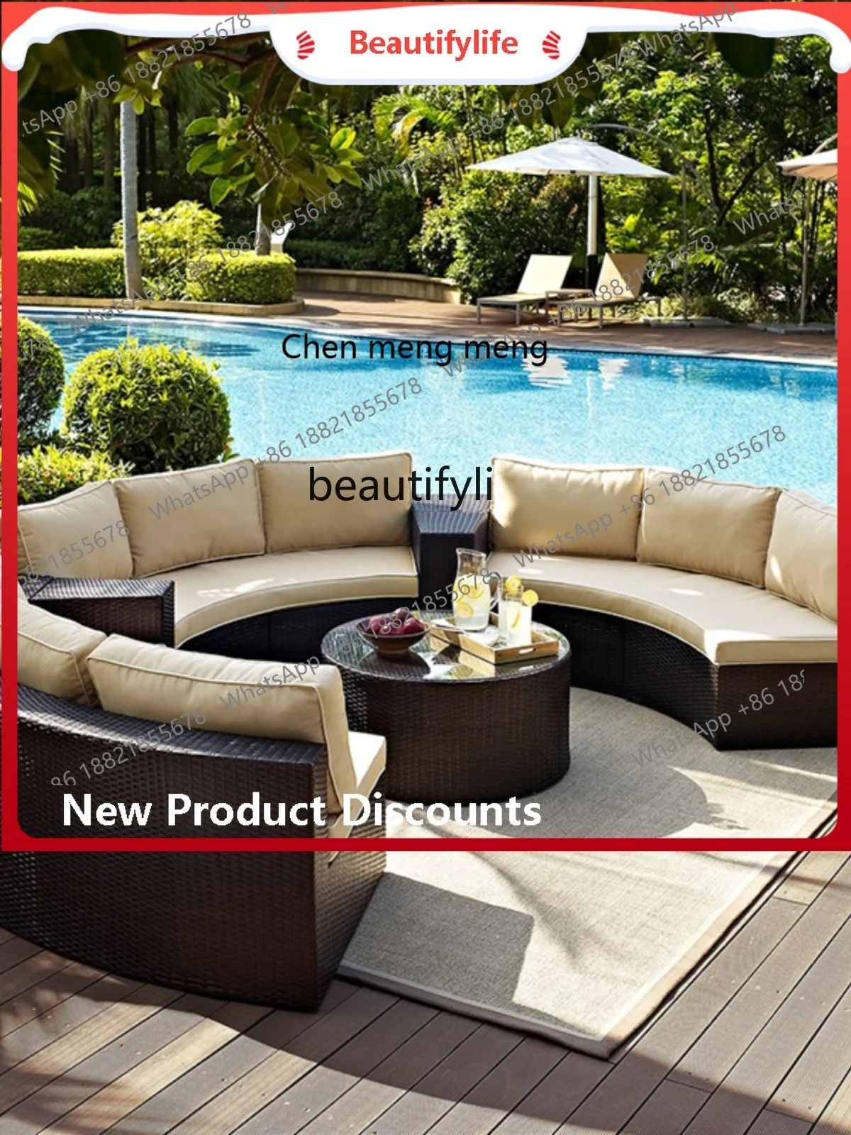 

s8617Outdoor Living Room Rattan Sales Office Garden Courtyard Leisure Rattan Chair Lobby Sofa Coffee Table Furniture Combination