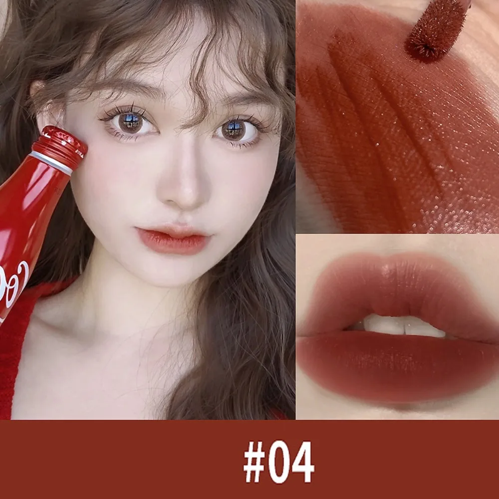 Natural 6 cores veludo lábio esmalte de longa duração à prova dwaterproof água fosco lipgloss copo antiaderente ferramenta de maquiagem batom lama feminino