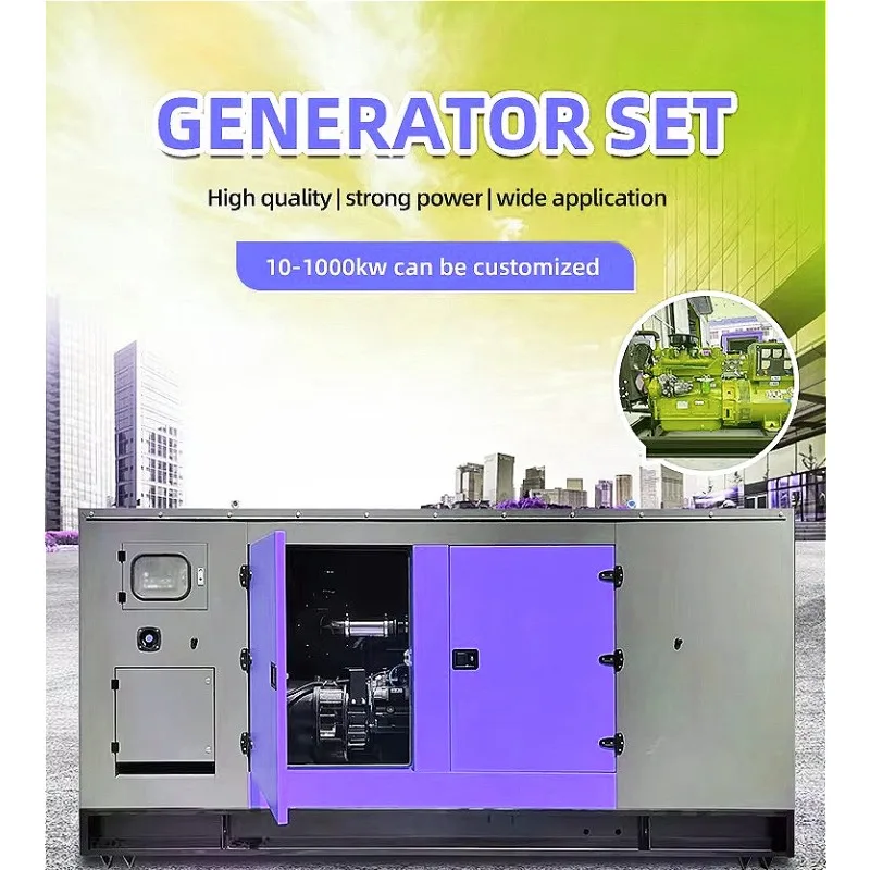 Generator Set Silent Generator Industrial Electric Power Construction Site Farm Equipment Home Backup Outdoor Camping Customized