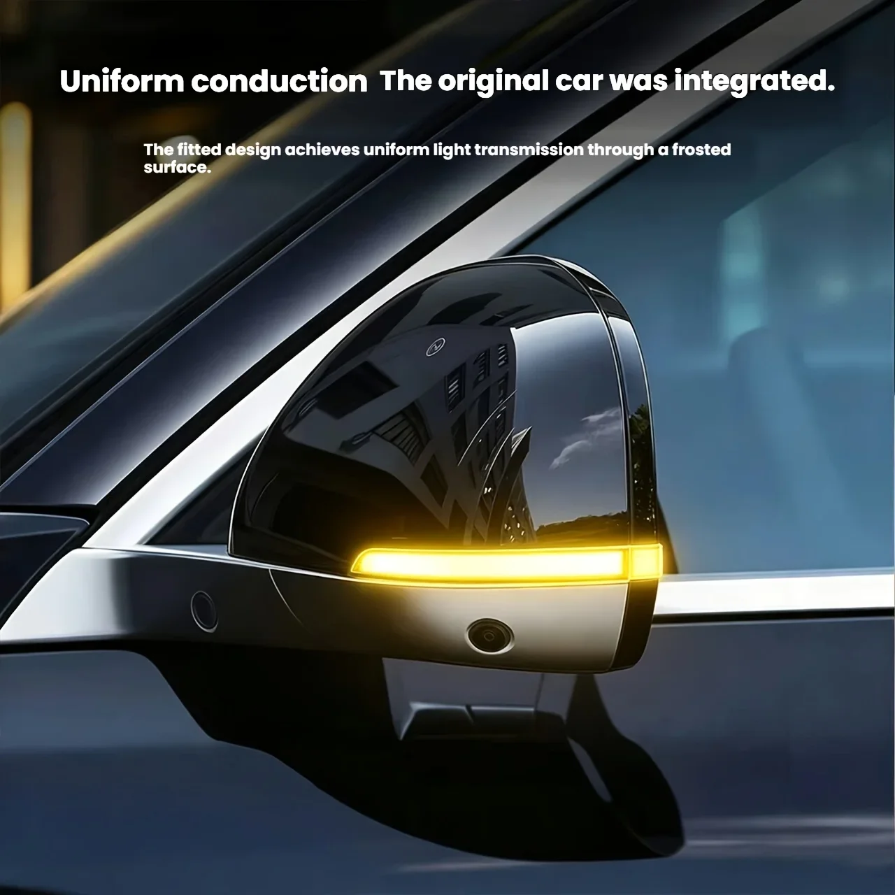 Car Rearview Mirror Light Guide Block Turn Signal Light Conduction Block Let Driver Visible Turn Signal Status Car Safety Parts