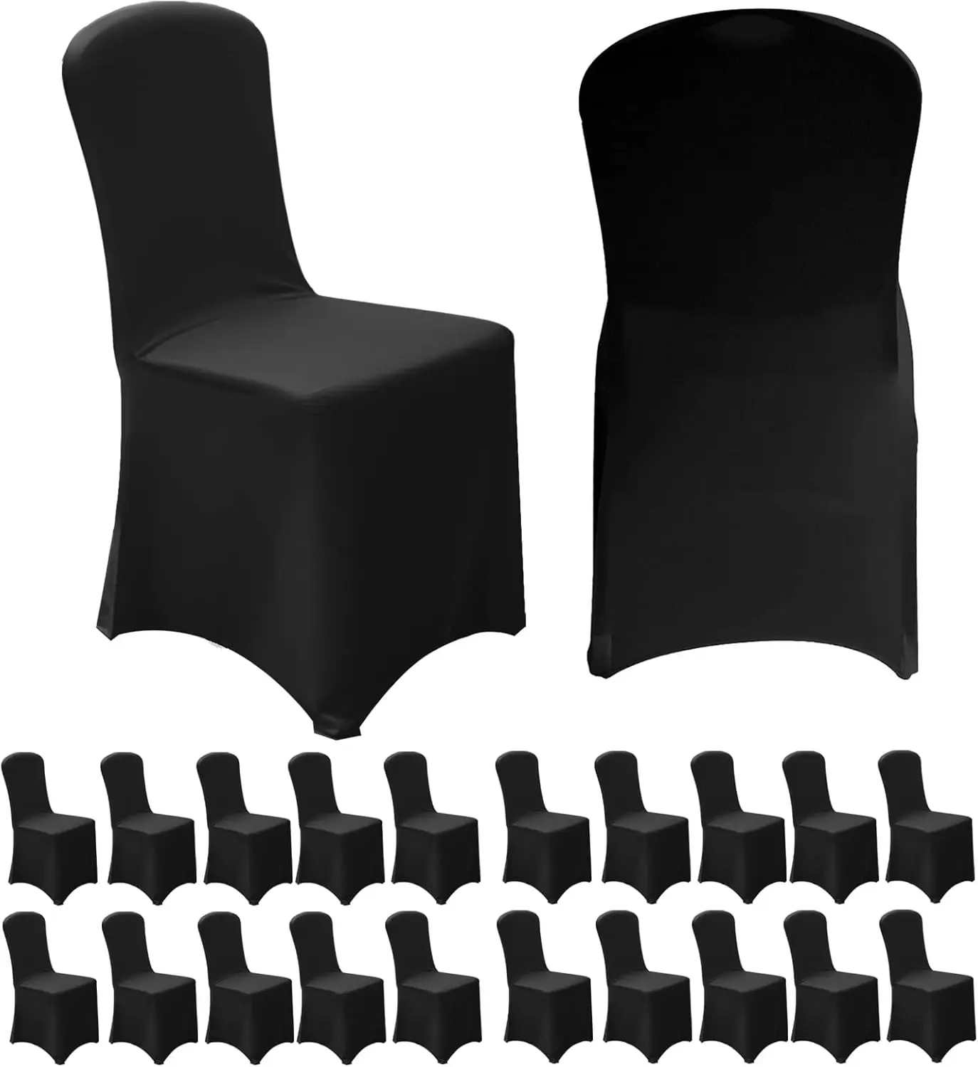 

30Pcs Bla Stretch Spandex Chair Cover, Chair Covers For Wedding, Universal Fitted Chair Cover Protector For Party, Banquet,