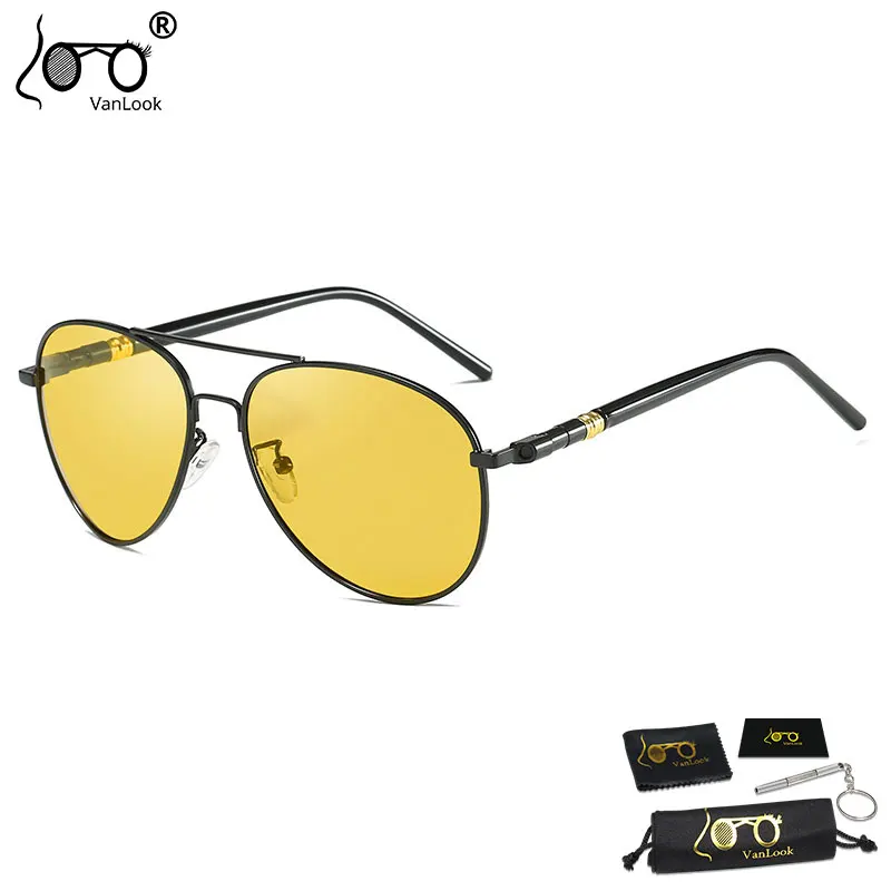 Yellow Night Driving Men Polarized Sunglasses Women Photochromic Lens Fashion 100% Anti UV400 Sun Glasses Shade Specs