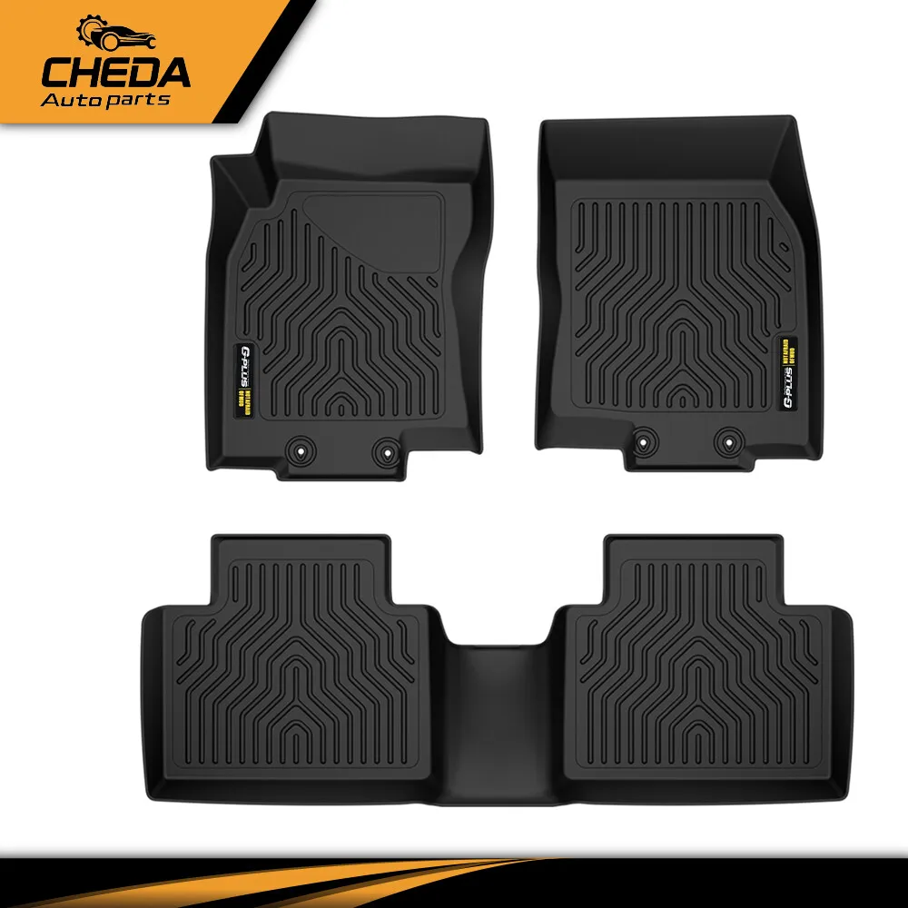 

3D-коврики для пола, подходящие для Nissan Rogue 2014-2020 годов выпуска, всепогодные, из TPE, комплект для всего салона