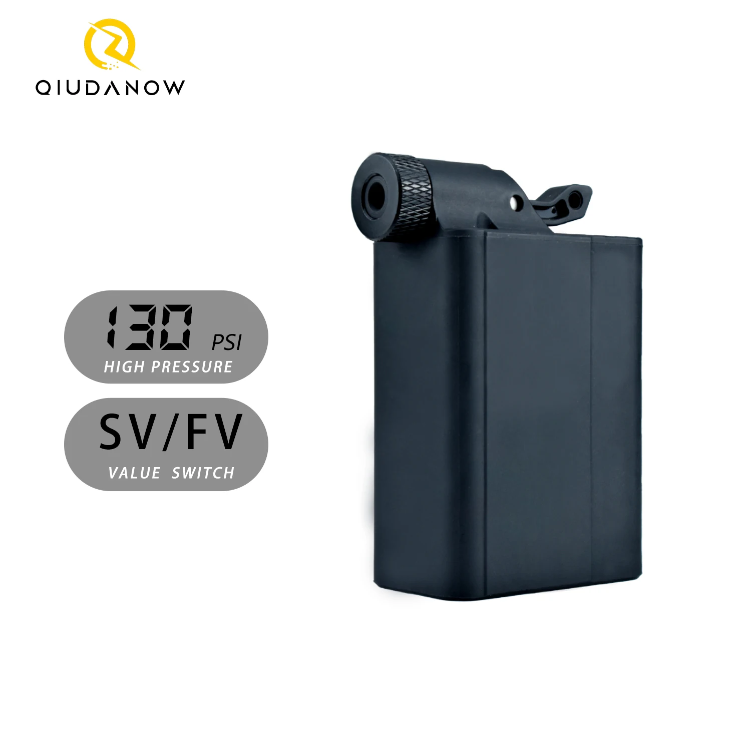 QIUDANOW مضخة هواء دراجة كهربائية صغيرة محمولة مع صمام بريستا/شرايدر لدراجة الطريق دراجة نارية دراجة هوائية جبلية تضخم الإطارات