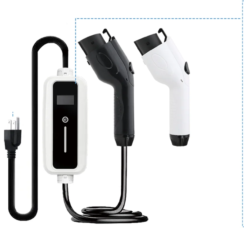 TARY Portable AC Ev Charger 3.5KW 7kW Adjustable Current Electric Vehicle Car Type 2 Charger With Screen Display