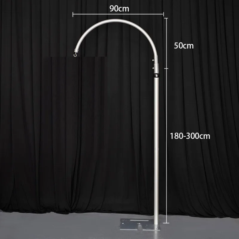 3Ft semicircular adjustable chandelier frame, gauze frame aluminum alloy retractable chandelier direct curtain frame