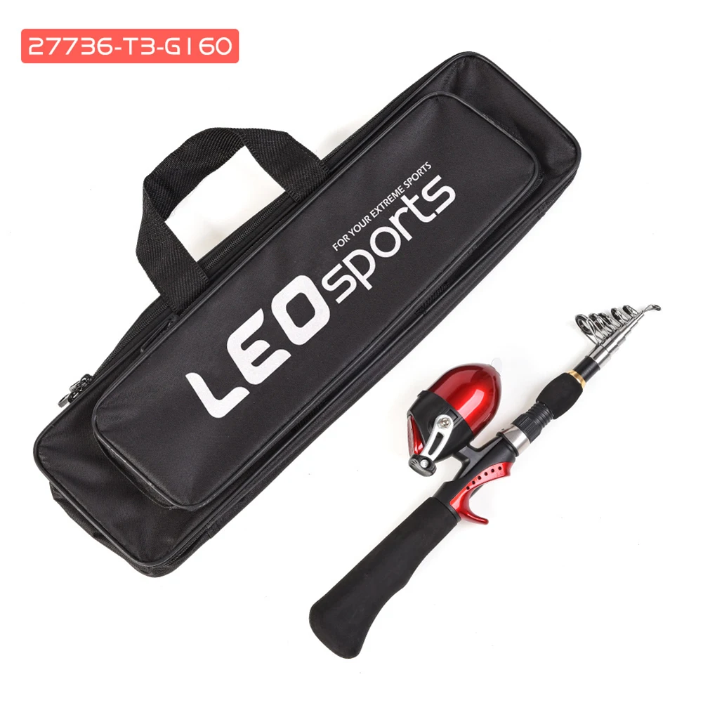 

1.6M Fishing Gear Fishing Combination Set 1.6M Length ABS Reel Body Black And Red Color Fishing Gear For Enthusiasts