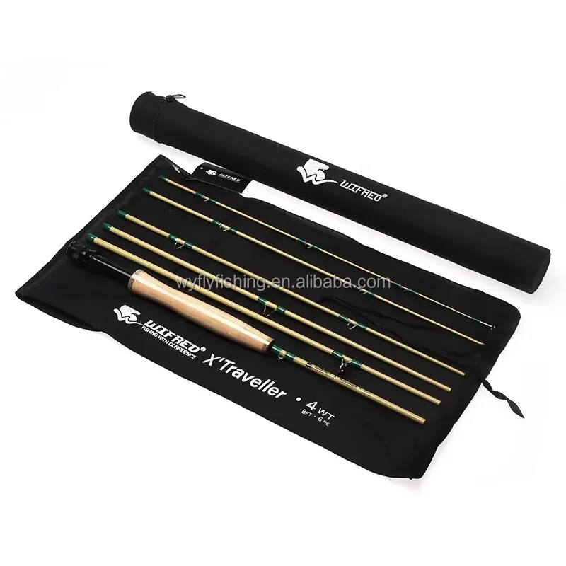 for WIFREO 8ft 4WT Lightweight Carbon Fiber Travel Fly Fishing Rod Fast Action Portable for Saltwater River Lake Stream 87g