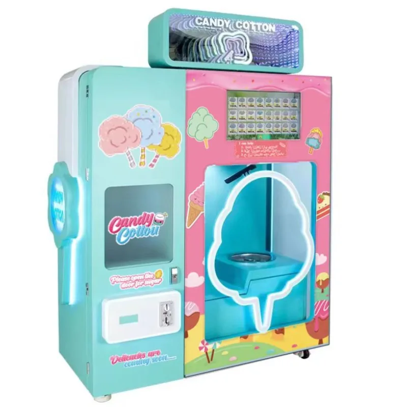 Candy Cotton Vending Machine Professional Candy Floss Machine Cotton Candy Expending Machine