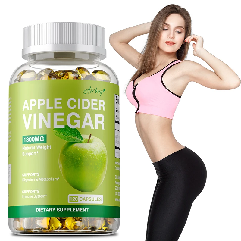 Apple Cider Vinegar Capsules - Fat Burning, Weight Loss, Reduces Anxiety & Stress Boost Immune System