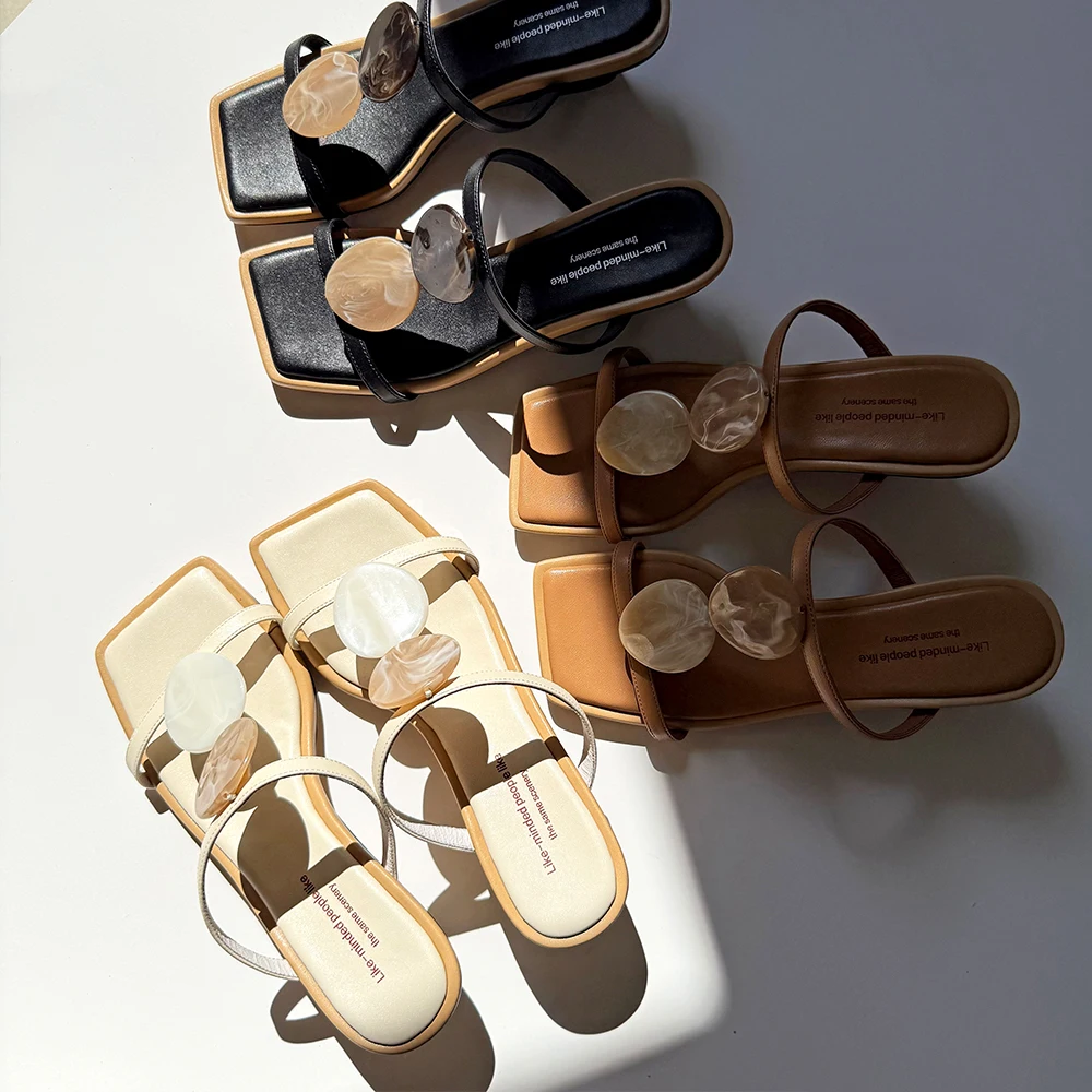 2026 summer women sandals natural leather 22-25cm microfiber+sheepskin+pigskin t-strap mules high heel women slippers fashion