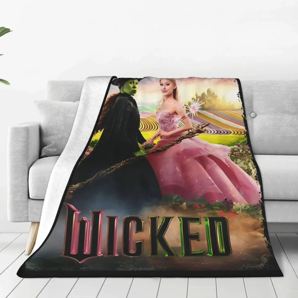 Wicked Elphaba & Glinda Blanket Quality Soft Throw Blanket Winter Travel Office Couch Bed Aesthetic Bedspread