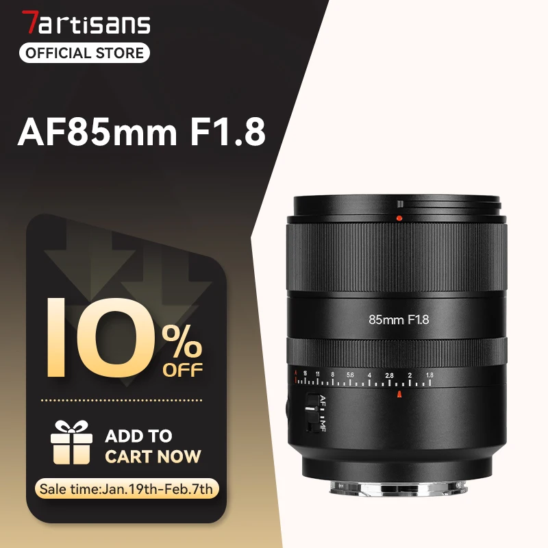 7artisans 85mm F1.8 Auto Focus STM Full Frame Large Aperture Prime Lens for Sony E-A7R A74 A7R4 A7C A6600 Nikon Z Z7II Z6II Z5