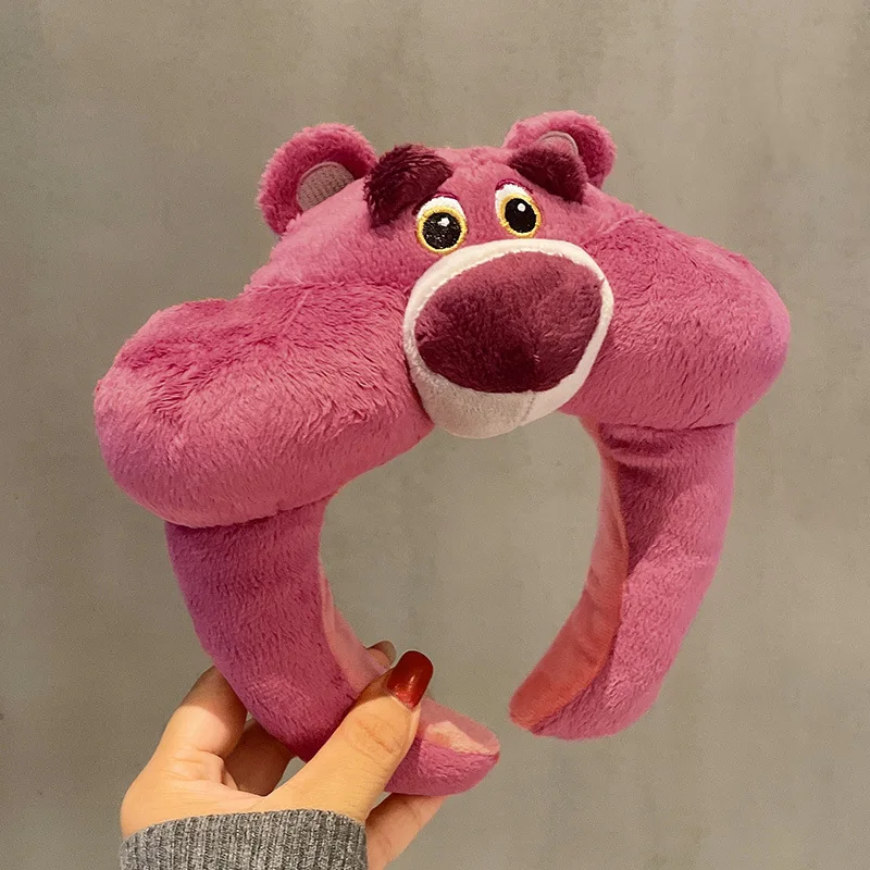 Internet-Berühmtheit Kastanienbrauner Winnie Puuh Haarreif für Damen, Cartoon-Erdbeerbär Mädchen-Stirnband, Niedliches Gesichtsreinigungs-Haarband – Detail 5